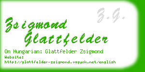 zsigmond glattfelder business card
